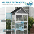 GobekUsa 67" Wooden Outdoor Bird Aviary for Finches and Parakeets