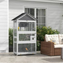 GobekUsa 67" Wooden Outdoor Bird Aviary for Finches and Parakeets