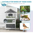 GobekUsa 67" Wooden Outdoor Bird Aviary for Finches and Parakeets