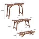 GobekUsa 3 Tier Wooden Plant Stand Shelf