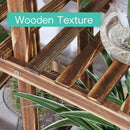 GobekUsa 6-Tier Wooden Plant Stand for Indoor/Outdoor Use