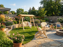 Wooden Porch Swing with Canopy