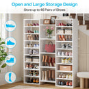 59"H Shoe Rack, Freestanding Shoe Organizer with 23 Storage Shelves