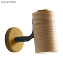 GobekUsa Wooden Wall Mounted Macaron Sconce Light Fixture - 1 Head Tube Lamp in Yellow/Green/Blue for Bathroom