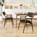 Wooden Dining Chair Set of 2 with Padded Seat and Back by LJGDeals