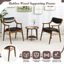 Wooden Dining Chair Set of 2 with Padded Seat and Back by LJGDeals