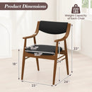 Wooden Dining Chair Set of 2 with Padded Seat and Back by LJGDeals