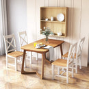 Wooden Dining Chairs Set of 2 with High Back and Rubber Wood Frame-Natural by LJGDeals
