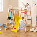8-in-1 Wooden Jungle Gym Playset with Slide and Monkey Bars by LJGDeals