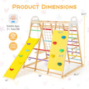 8-in-1 Wooden Jungle Gym Playset with Slide and Monkey Bars