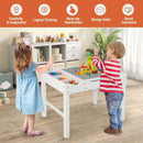 Wooden Kids Multi Activity Play Table with Storage Paper Roll by LJGDeals