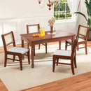 Wooden Kitchen Chairs with Cane Back Rubber Wood Frame and Padded Seat-Coffee by LJGDeals
