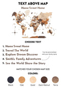 Wooden Map Quote Sign - Black