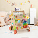 Wooden Push and Pull Baby Walker with Handle and Storage-Natural by LJGDeals