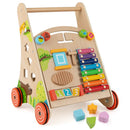 Wooden Push and Pull Baby Walker with Handle and Storage-Natural by LJGDeals