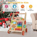Wooden Push and Pull Baby Walker with Handle and Storage-Natural by LJGDeals