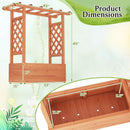 Wooden Raised Garden Bed Elevated Planter Box with Trellis and Hanging Roof by LJGDeals