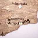 Wooden Map of Ukraine Terra