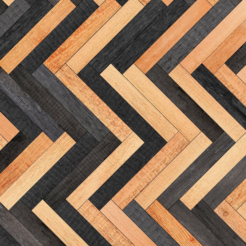 Modern Design Wooden Zigzag Panel Wallpaper Mural.