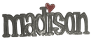 Word Art - Madison (Small Heart)
