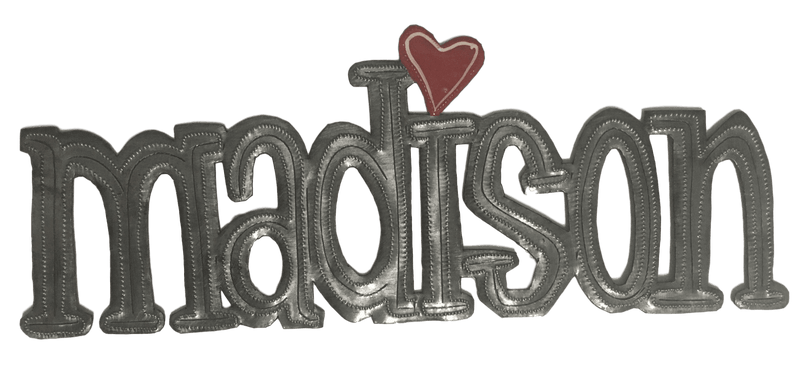 Word Art - Madison (Small Heart)