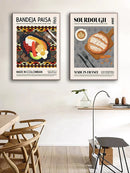 GobekUsa "World Cuisine Canvas Print for Home Decor"