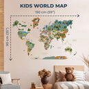 Kid's Wall Map Khaki