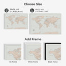 World Map on Canvas - Antique