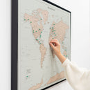 World Map on Canvas - Antique