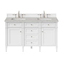 James Martin Brittany 60" Double Bathroom Vanity, Bright White