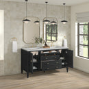 James Martin Myrrin 60" Double Bathroom Vanity, Carbon Oak