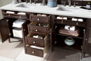 James Martin Brittany 72" Double Bathroom Vanity, Burnished Mahogany