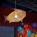 GobekUsa Bamboo Fish Art Pendant Lights - Nordic LED Fixture for Kitchen & Living Room