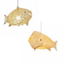 GobekUsa Bamboo Fish Art Pendant Lights - Nordic LED Fixture for Kitchen & Living Room