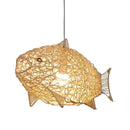 GobekUsa Bamboo Fish Art Pendant Lights - Nordic LED Fixture for Kitchen & Living Room
