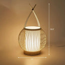 GobekUsa Bamboo Single Restaurant Nightstand Light from South-east Asia - Wood Basket Table Lighting