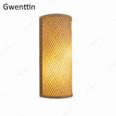 GobekUsa Bamboo Wall Lights Sconces LED Fixtures for Bedroom Bathroom Stairs Luminarias