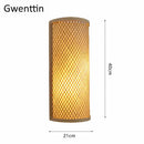 GobekUsa Bamboo Wall Lights Sconces LED Fixtures for Bedroom Bathroom Stairs Luminarias