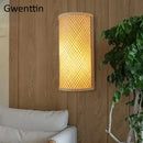 GobekUsa Bamboo Wall Lights Sconces LED Fixtures for Bedroom Bathroom Stairs Luminarias
