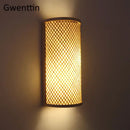 GobekUsa Bamboo Wall Lights Sconces LED Fixtures for Bedroom Bathroom Stairs Luminarias