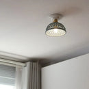 GobekUsa Ceramic LED Ceiling Lamp Indoor Lighting Semi-Circular Light Fixture