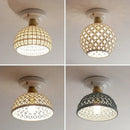 GobekUsa Ceramic LED Ceiling Lamp Indoor Lighting Semi-Circular Light Fixture