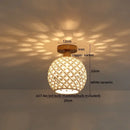 GobekUsa Ceramic LED Ceiling Lamp Indoor Lighting Semi-Circular Light Fixture
