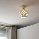 GobekUsa Ceramic LED Ceiling Lamp Indoor Lighting Semi-Circular Light Fixture