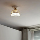 GobekUsa Ceramic LED Ceiling Lamp Indoor Lighting Semi-Circular Light Fixture