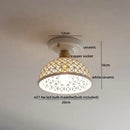 GobekUsa Ceramic LED Ceiling Lamp Indoor Lighting Semi-Circular Light Fixture