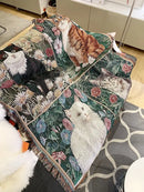 GobekUsa Cat Oil Painting Blanket - Cozy Home Decor Throw & Bed Cover
