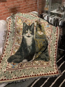 GobekUsa Cat Oil Painting Blanket - Cozy Home Decor Throw & Bed Cover