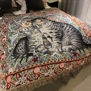 GobekUsa Cat Oil Painting Blanket - Cozy Home Decor Throw & Bed Cover