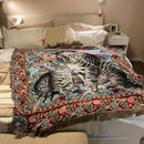 GobekUsa Cat Oil Painting Blanket - Cozy Home Decor Throw & Bed Cover
